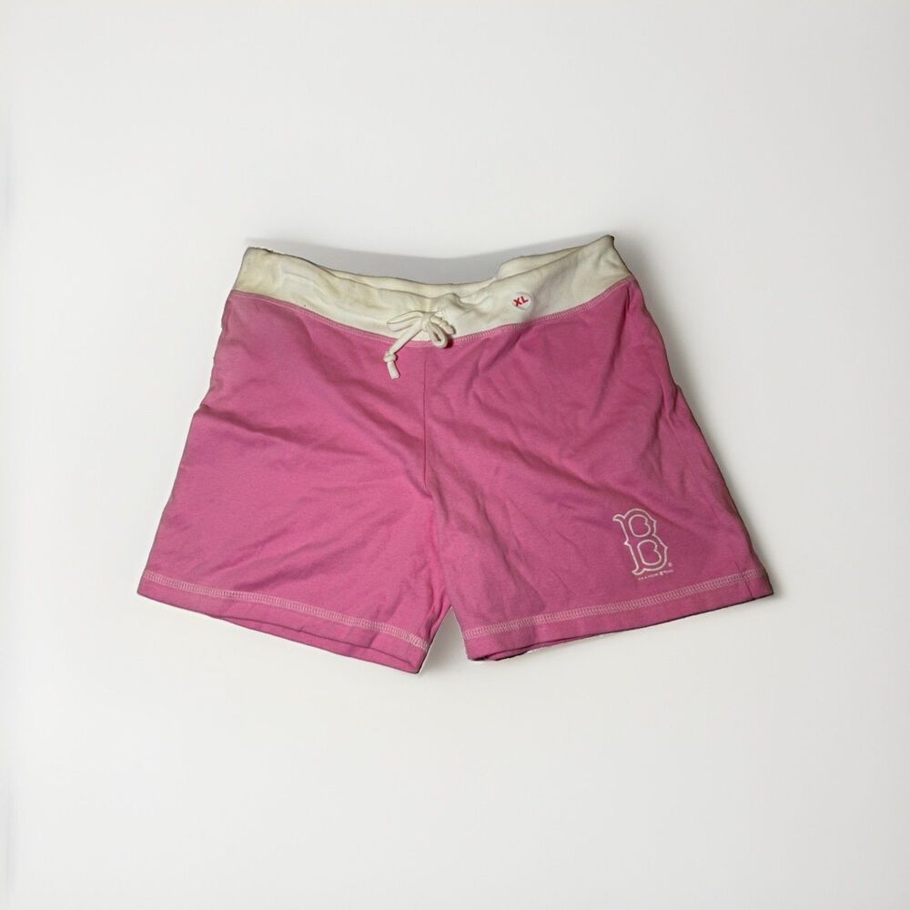 NEW Boston Red Sox Women’s Lounge Shorts Pink White XL Drawstring Lady Slugger